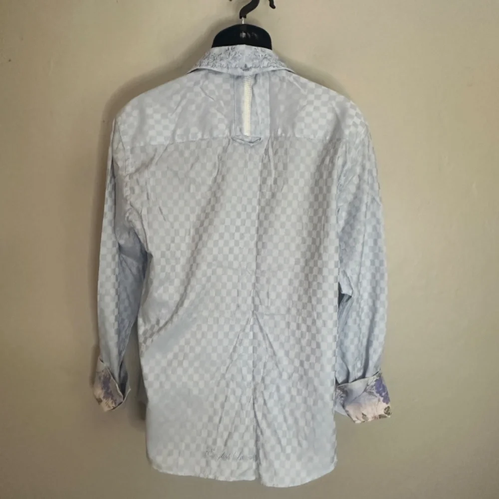 English Laundry Embroidered Contrast Long Sleeve Shirt Medium Gently worn - Picture 6 of 8